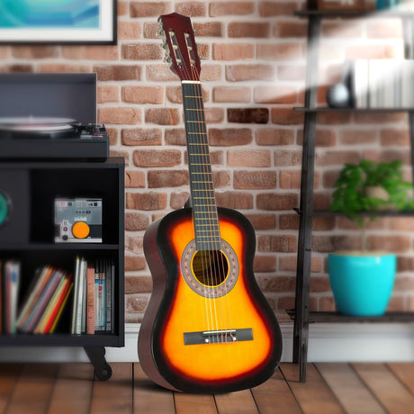 Wooden childrens guitar, supplied with a carry bag.