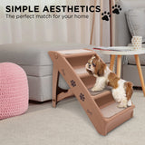 Furtastic 50cm Foldable Step Ladder Stairs - Brown