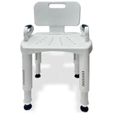 Orthonica Premium Adjustable Shower Chair with Armrests 158kg Capacity