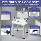 Orthonica Premium Adjustable Shower Chair with Armrests 158kg Capacity
