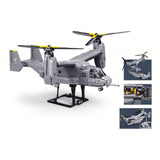 Sluban B1537 Model Kit 1:44 MV-22 Osprey Tiltrotor Helicopter Plane Military Air Force Building Blocks DIY Set Toy