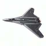 Sluban B1587 Model Kit 1:44 J50 Stealth Fighter Jet Plane - Military Air Force Building Blocks DIY Set Toy