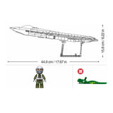 Sluban B1587 Model Kit 1:44 J50 Stealth Fighter Jet Plane - Military Air Force Building Blocks DIY Set Toy