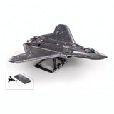 Sluban B1587 Model Kit 1:44 J50 Stealth Fighter Jet Plane - Military Air Force Building Blocks DIY Set Toy