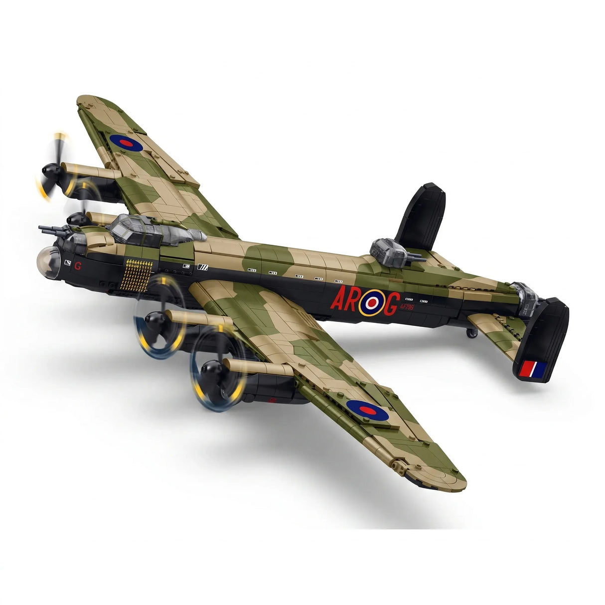 Sluban Model Kit 1:44 Lancaster Bomber G For George Plane WWII RAAF Air Force Military Building Blocks DIY Set Toy Sluban B1609