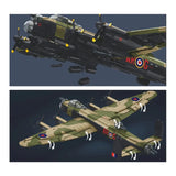 Sluban Model Kit 1:44 Lancaster Bomber G For George Plane WWII RAAF Air Force Military Building Blocks DIY Set Toy Sluban B1609