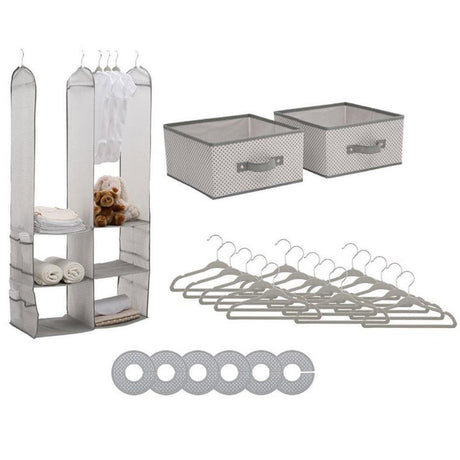 Delta Children 24 Piece Nursery Storage Set Cool Grey Cool Grey.