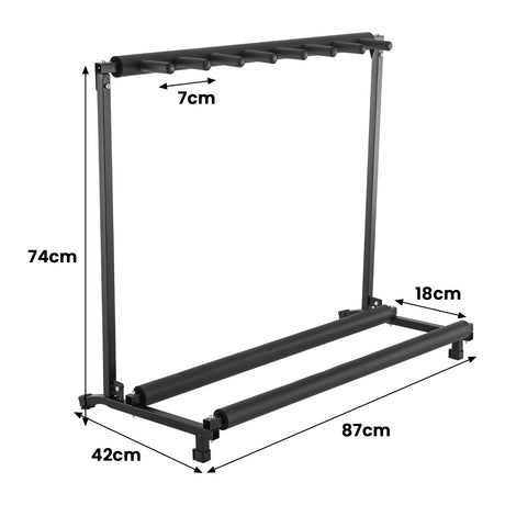 Karrera Steel Multi Guitar Stand for 7 Guitars.