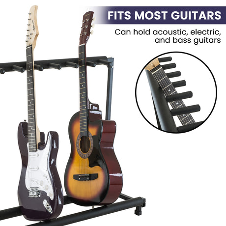 Karrera Steel Multi Guitar Stand for 7 Guitars.