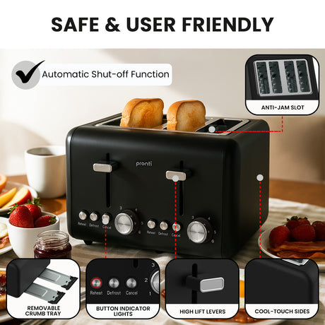 Silver slice toaster.