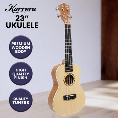 Karrera 23in Ukulele Natural.