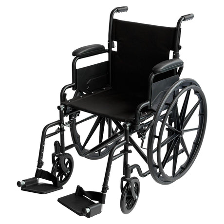 Black steel foldable mobility, lightweight.