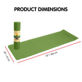 Powertrain Dual Layer 6mm Yoga Mat | Olive | Non-slip Surface And Carry Strap For Ultimate Comfort And Portability
