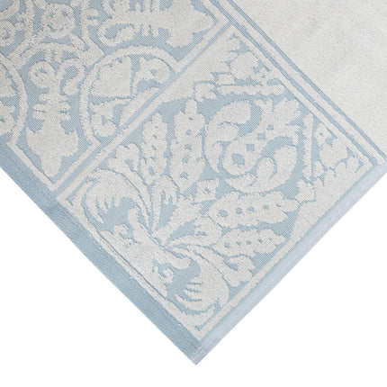 Premium Cotton Towel Jacquard White Blue Design