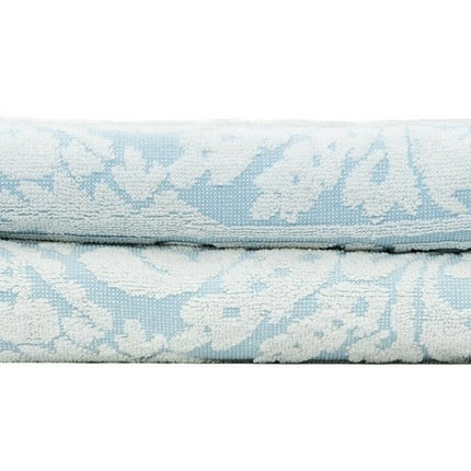 Premium Cotton Towel Jacquard White Blue Design