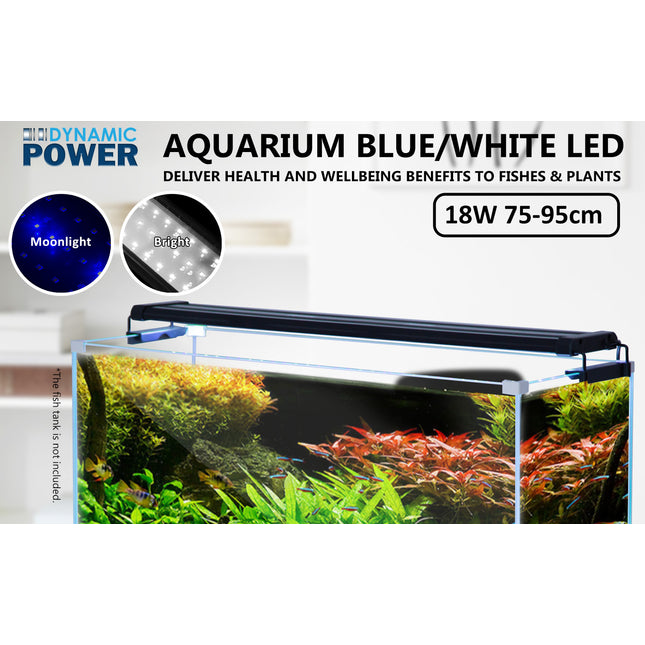 18W Set 2 Aquarium Blue White LED Light for Tank 75-95cm