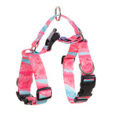 Pink marble adjustable lined straps harness.