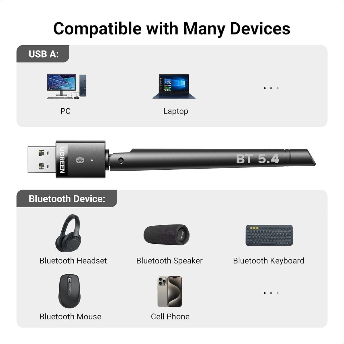 UGREEN Bluetooth adapter.