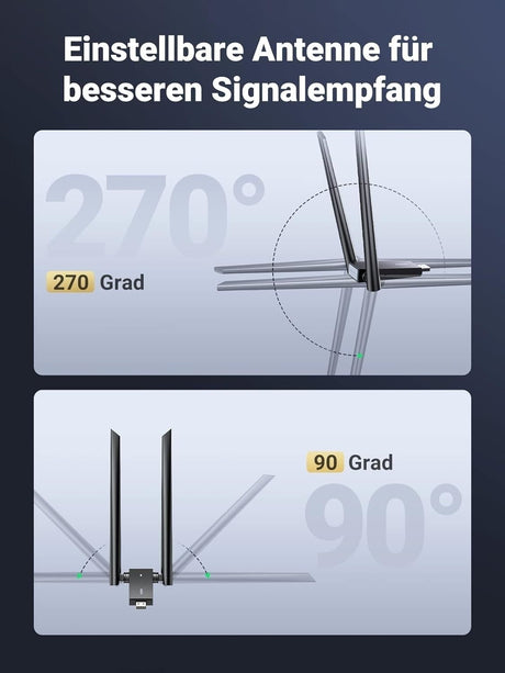 UGREEN Wi-Fi Mbps adapter, 50m, model AC1300.