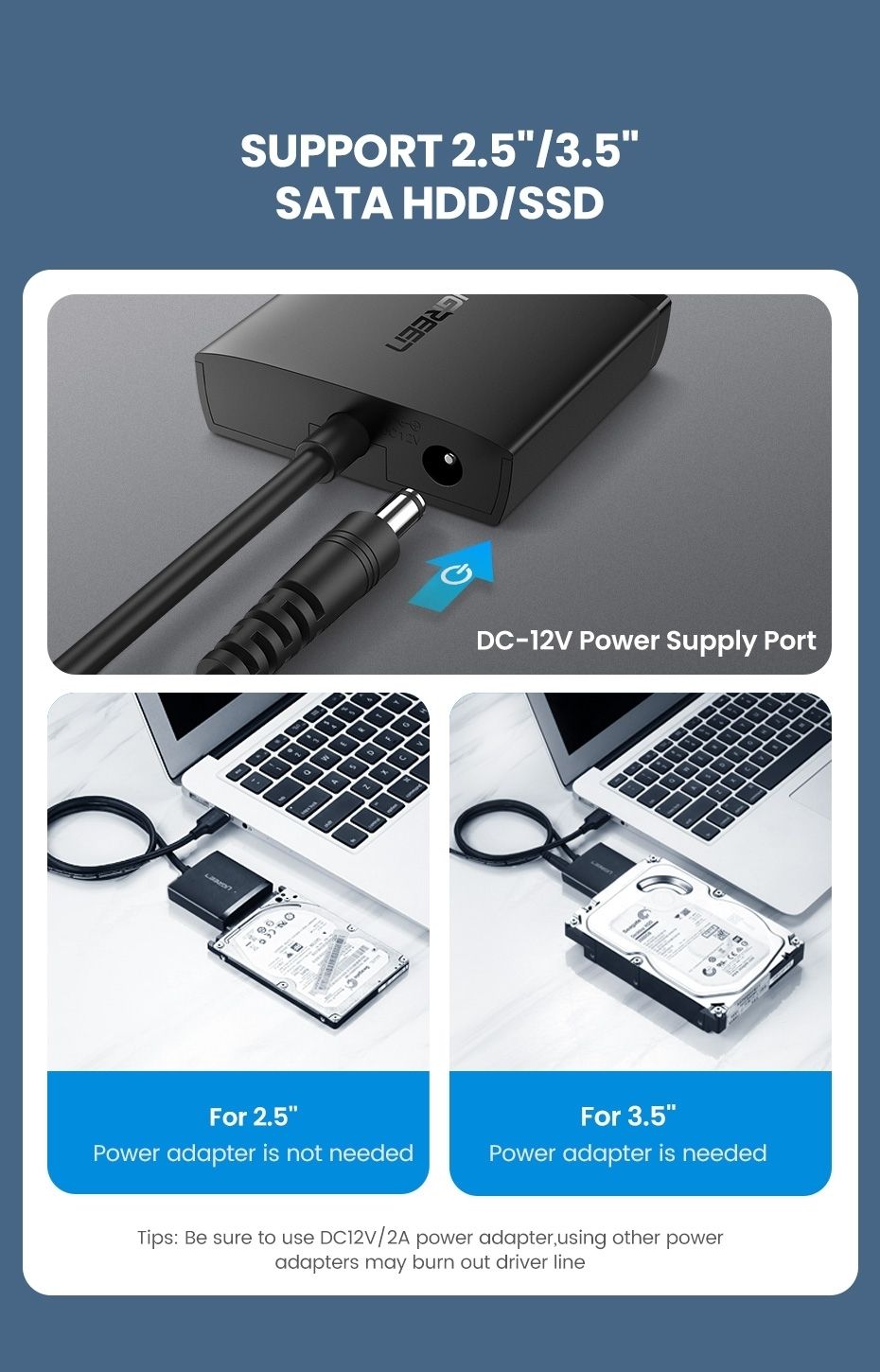 USB adapter cable.