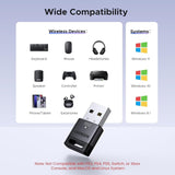 UGREEN 75073 Bluetooth 6.0 USB Dongle Adapter 20m Range, 5 Device Connection, Plug & Play for PC/Laptop