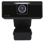 Black USB webcam.