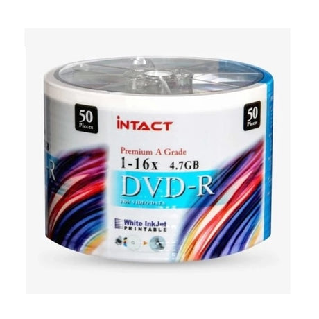 INTACT Printable DVD-R 16x White, 50 pcs