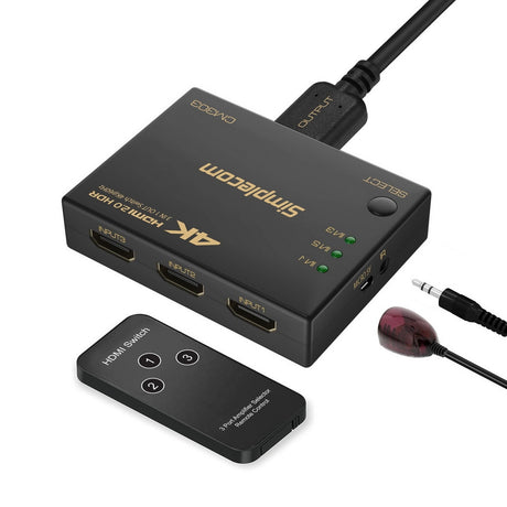 HDMI switch, operated by remote control.
