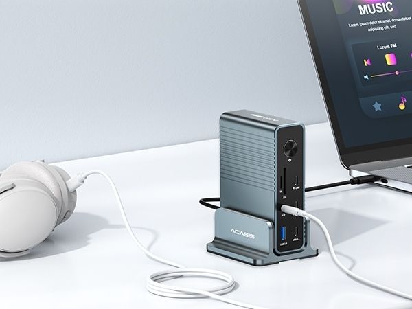 ACASIS DS-7A15 15-in-1 USB-C Dock Triple 4K HDMI DP 10Gbps PD Docking Station