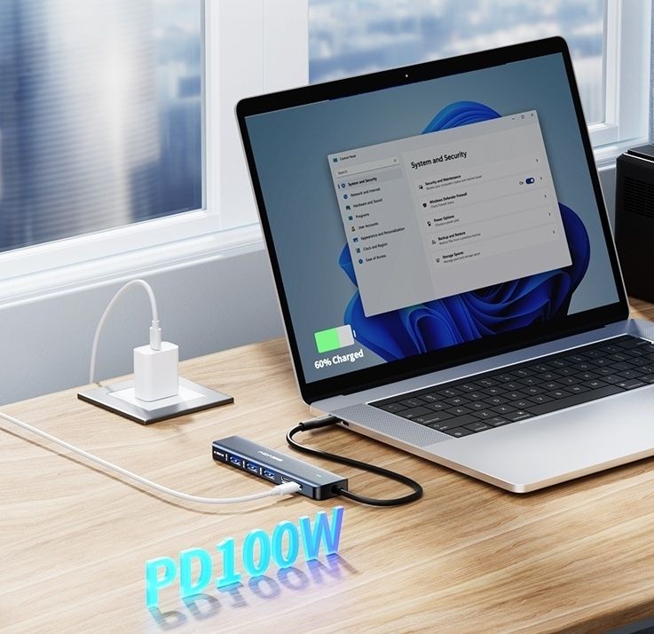 ACASIS DS9901 6-in-1 USB-C Hub: 4K HDMI, 3x USB-A 3.0, USB-C x 1 100W PD x 1