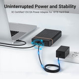 ACASIS EC-5351C 3.5" SATA HDD Protocols Enclosure - USB3.2 Gen1 5Gbps Max 30TB with AC Power Supply