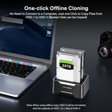 Acasis EC-6104 Dual Bay 2.5/3.5" Sata HDD SSD Enclosure USB 3.2 5Gbps 60TB.