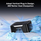 Acasis EC-6104 Dual Bay 2.5/3.5" Sata HDD SSD Enclosure USB 3.2 5Gbps 60TB.