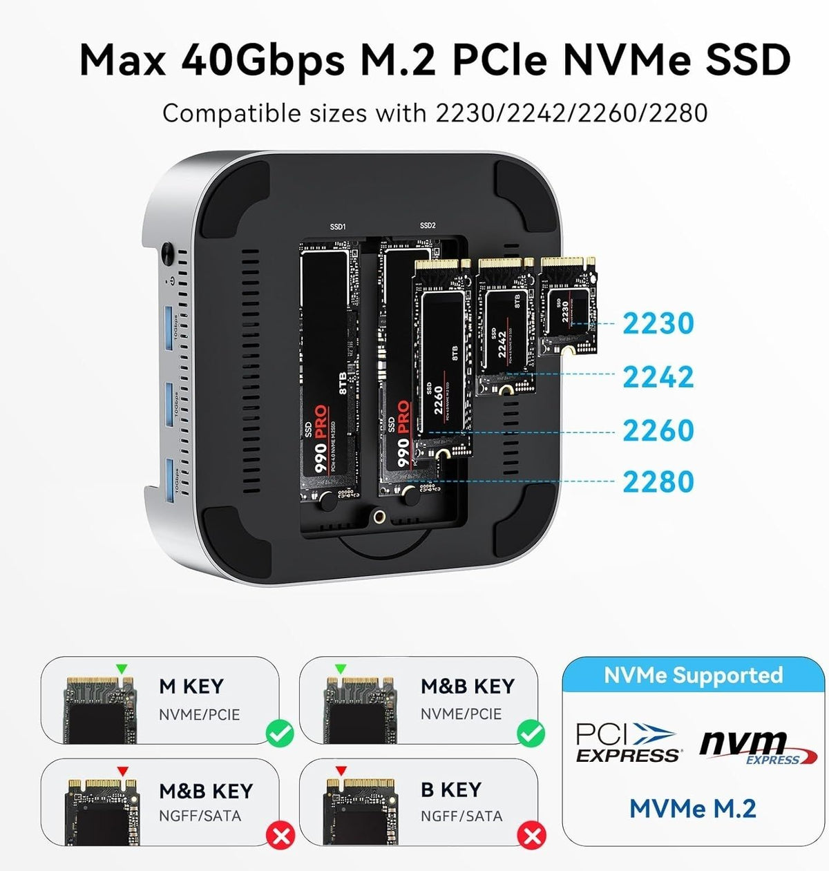 ACASIS Mac Gbps desktops, model M001PRO.