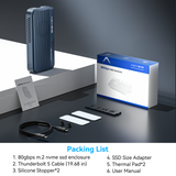 ACASIS TB501PRO USB4 v2 80Gbps M.2 NVMe SSD Enclosure Thunderbolt 5/4/3 6,000MB/s PCIe Gen5 Ready Active Cooling Fan