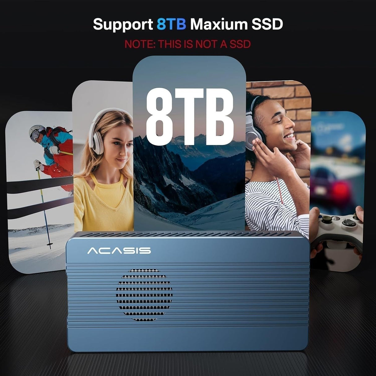 ACASIS TBU405PRO USB4 NVMe M.2 SSD Enclosure 40Gbps 2280 w/ Cooling Fan