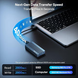 ACASIS TBU405PRO USB4 NVMe M.2 SSD Enclosure 40Gbps 2280 w/ Cooling Fan