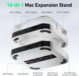 BENFEI 000438GY 10 in 1 USB-C Docking Station - 10Gbps NVMe SSD Enclosure + 4K DP , USB-C x 2, USB-A x 4, SD/TF