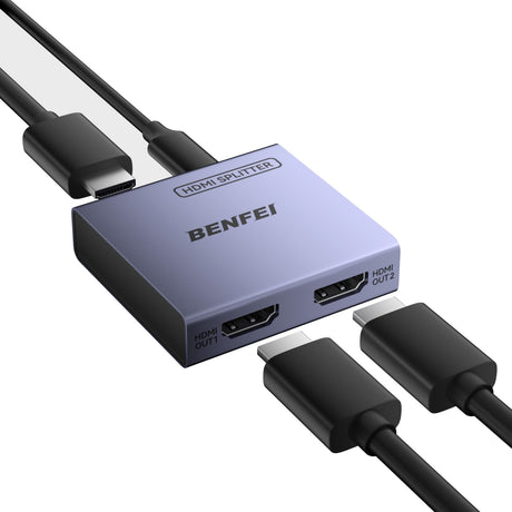 Benfei 000447GY Hdmi Splitter 1-In 2-Out 4K@60Hz.