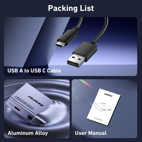 Benfei 000447GY Hdmi Splitter 1-In 2-Out 4K@60Hz.
