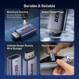 BENFEI 000457GY DP Male to HDMI Female Adapter 8K/60Hz Nickel/Nickel Aluminum Shell Dark Gray Laser Engraved