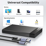 BENFEI 000385BK 2.5 Inch SATA to USB-A + USB-C Tool Free External Hard Drive Enclosure (6Gbps, Optimized for SSD, Support UASP SATA III)