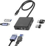 BENFEI Gbps black hub, 100W, lightweight.