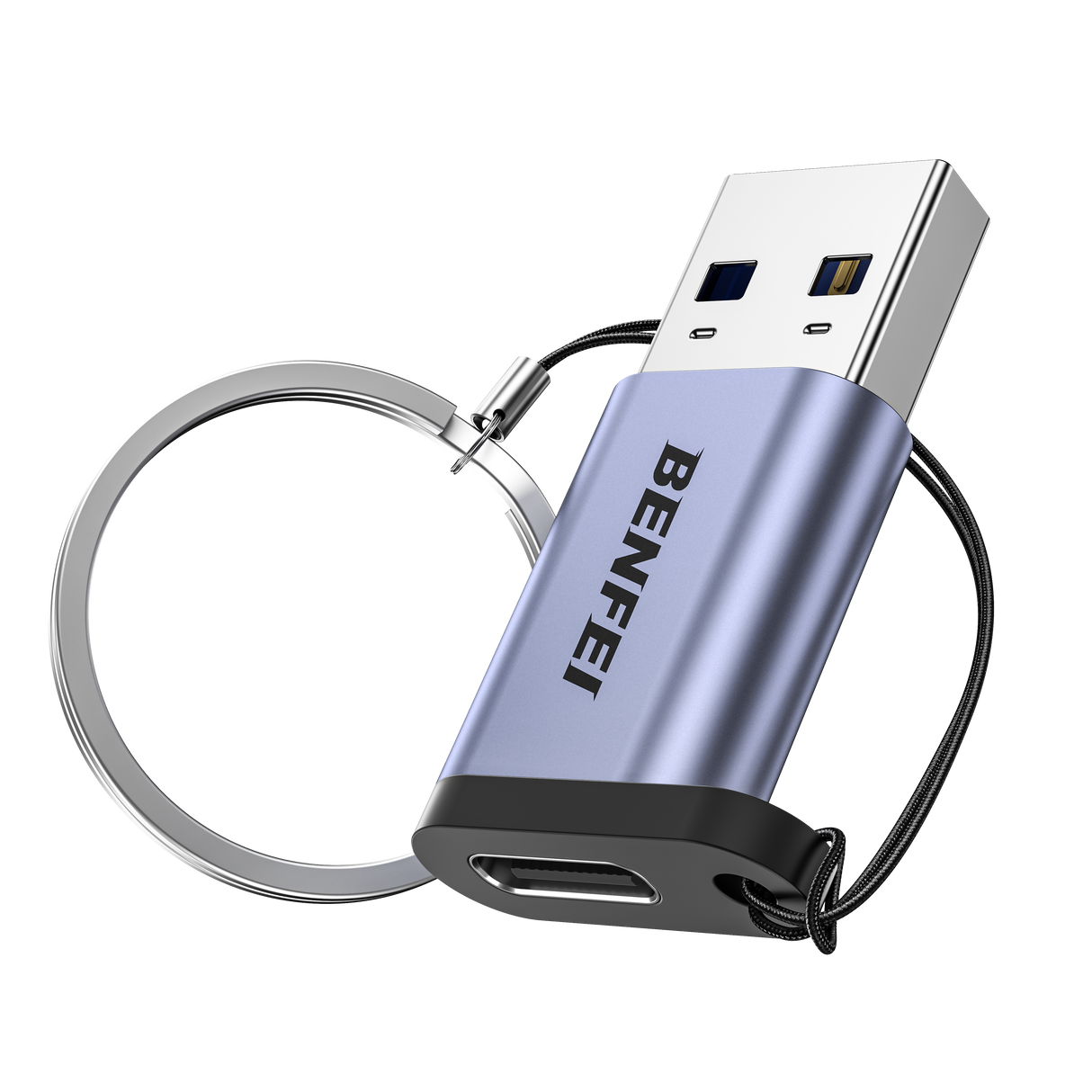 BENFEI 407GY USB Type-A to USB-C Adapter Male to Female Supporting 5V 3A Charging and 10Gbps Data Transmit