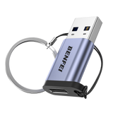 Benfei 407GY USB Type-A to USB-C Adapter Male to Female Supporting 5V 3A Charging and 10Gbps Data Transmit.