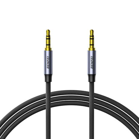 BENFEI 427GY 1M 3.5mm TRRS male to male nylon braided AUX cable.