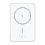 CHOETECH B662-WH USB-A + USB-C + Wireless Magnetic Power bank 5000mAh (White)