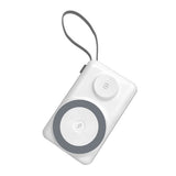 Choetech USB-A MagLeap white power bank, 22.5W.