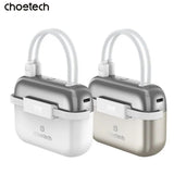 CHOETECH B812-GO Mini Bag Digital CCC Certified 10000mAh 30W Fast Charging Power Bank Gold with USB-C + 8-pin iPhone Cables