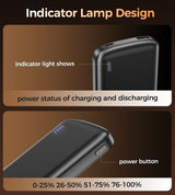 CHOETECH B850 10000mAh 12W USB-A+Type-C Power Bank